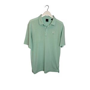 Dunning Golf mint green  chest logo polo shirt - XL
